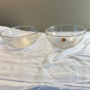 DURALRX FRANCE 🇫🇷 Clear Glass Mixing Bowls - Set of 2